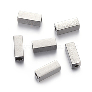 201 Stainless Steel Beads, Rectangle, Stainless Steel Color, 8x3x3mm, Hole: 1.8~2mm(X-STAS-P223-08P)