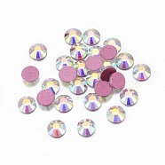 Glass Rhinestone Cabochons, Grade AA, Flat Back & Faceted, Half Round, Crystal AB, SS8, 2.3~2.4mm, about 1440pcs/bag(RGLA-A019-SS8-A101)