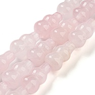 Natural Rose Quartz Beads Strands, Gourd, 13.5~14.5x8~8.5mm, Hole: 1mm, about 26pcs/strand, 14.96''(38cm)(G-C039-A11)