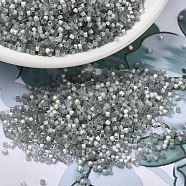 MIYUKI Delica Beads, Cylinder, Japanese Seed Beads, 11/0, (DB1817) Dyed Smoke Gray Silk Satin, 1.3x1.6mm, Hole: 0.8mm, about 2000pcs/10g(X-SEED-J020-DB1817)