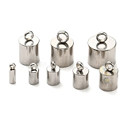 304 Stainless Steel Cord Ends, Stainless Steel Color, 40pcs/box(STAS-CJ0001-48)