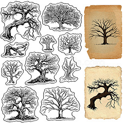 Custom PVC Plastic Clear Stamps, for DIY Scrapbooking, Photo Album Decorative, Cards Making, Stamp Sheets, Film Frame, Tree, 160x110x3mm(DIY-WH0439-0111)