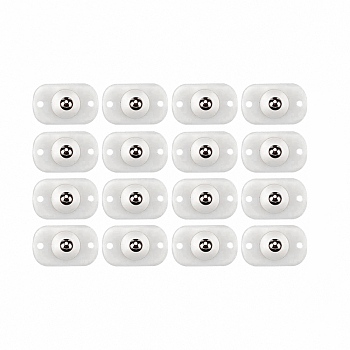 Plastic & 304 Stainless Steel Universal Wheels 360° Rotation Pulley Ball, with Adhesive, for Furniture Accessories, White, 29x44.5x13mm