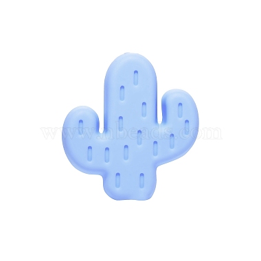Light Sky Blue Cactus Silicone Beads