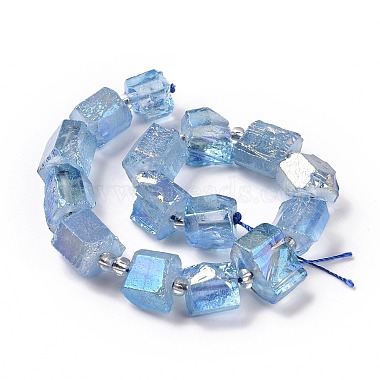 Electroplated Natural Quartz Beads Strands(G-G767-02-05)-2