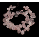 Chapelets de perles en quartz rose naturel(X-G505-034)-1