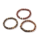3 pièces 3 styles de jaspe rouge naturel & oeil de tigre & ensembles de bracelets extensibles en bois(BJEW-JB08357)-4