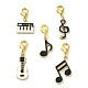 Musical Theme Alloy Enamel Pendants Decorations(HJEW-JM01764)-1