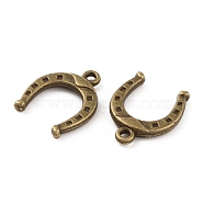 Alloy Pendants, Horseshoes Charms, Antique Bronze, 16x13x2mm, Hole: 1.2mm(FIND-WH0146-26AB)