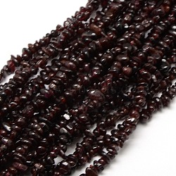 Natural Garnet Beads Strands, Chips, 4~8x3~5mm, Hole: 1mm, about 32 inch(G-P035-14)