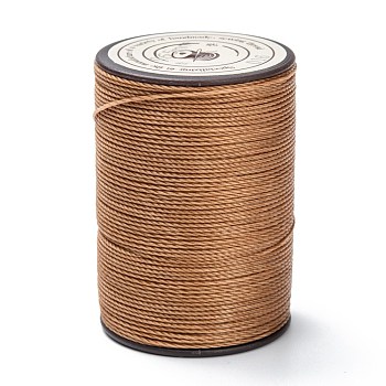 Round Waxed Polyester Thread String, Micro Macrame Cord, Twisted Cord, for Leather Sewing Stitching, Peru, 0.65mm, about 87.48 yards(80m)/roll
