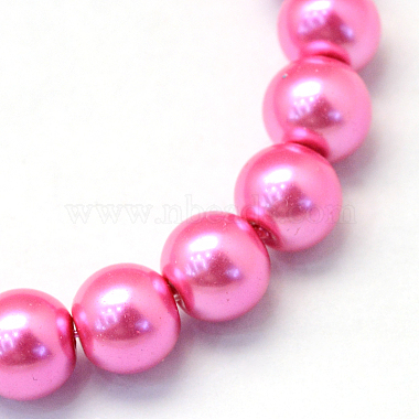 Baking Painted Pearlized Glass Pearl Round Bead Strands(HY-Q330-8mm-54)-2