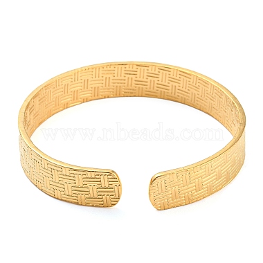 304 bracelets manchette ouverts en acier inoxydable(BJEW-K230-01G-05)-3