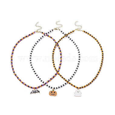 Mixed Color Mixed Shapes Alloy Necklaces