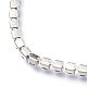 Adjustable 304 Stainless Steel Rhinestone Strass Chains Slider Bracelets(BJEW-B008-01F)-4