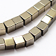 Electroplate Non-magnetic Synthetic Hematite Beads Strands(G-J170A-4x4mm-08)-1