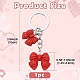 Resin Bowknot Pendant Keychains(KEYC-YW00276)-3