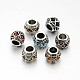 Antique Silver Plated Alloy Rhinestone European Beads(CPDL-J031-AS)-1