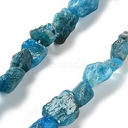Raw Rough Natural Apatite Beads Strands, Nuggets, 6.5~9x5~6x3~5mm, Hole: 0.8mm, about 26~30pcs/strand, 7.48''~8.46''(19~21.5cm)(G-P528-B04-01)
