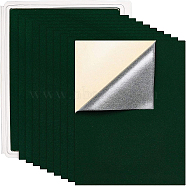 Jewelry Flocking Cloth, Polyester, Self-adhesive Fabric, Rectangle, Dark Green, 29.5x20x0.07cm(DIY-BC0010-23K)