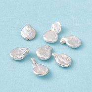 Baroque Natural Keshi Pearl Beads, Gourd, Seashell Color, 17~26x12~14x3~5mm, Hole: 0.6mm(PEAR-N020-L35)