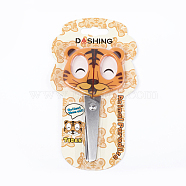 Stainless Steel Craft Scissors for Kids, with Plastic Handle, for Sewing, Crafting, DIY Projects, Tiger, Orange, 136x69mm(TOOL-WH0119-68D)