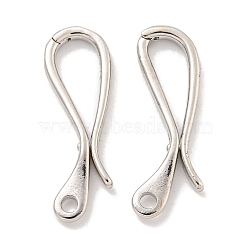 Rack Plating Brass Keychain Clasps, Long-Lasting Plated, Lead Free & Cadmium Free, Platinum, 29x9.5x2.5mm(KK-Q814-17P)