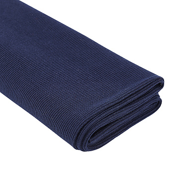 Cotton Strechy Kintted Rib Fabric, for Clothing Accessories, Prussian Blue, 660x0.4mm