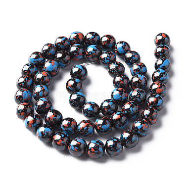 Spray Painted Non-magnetic Synthetic Hematite Beads Strands(G-N337-06E)-2