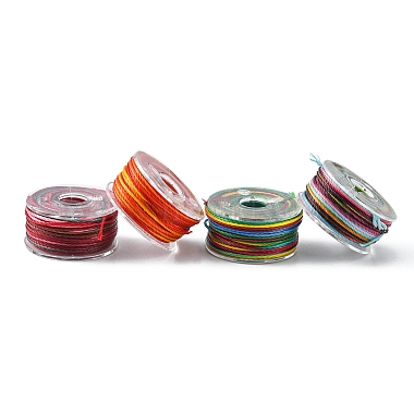 25 Rolls 25 Colors Round Segment Dyed Waxed Polyester Thread String(YC-YW0001-02B)-4