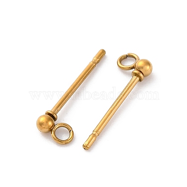 202 Stainless Steel Ball Stud Earring Findings(STAS-F141-06G01-2mm)-2