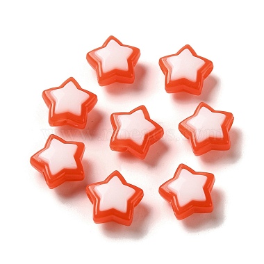 Red Star Acrylic Beads