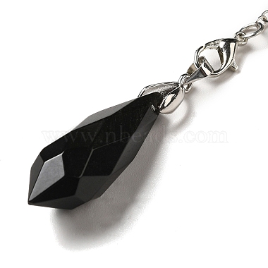 Natural Obsidian Dowsing Pendulum Big Pendants(G-H286-03P-06)-3