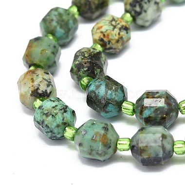 Brins de perles turquoises africaines naturelles (jaspe)(G-O201B-65A)-2