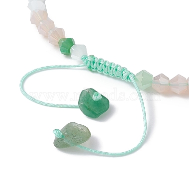 Bracelets tressés en perles de pierres précieuses naturelles et synthétiques pour femmes(BJEW-JB09992)-5