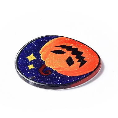 Halloween Theme Opaque Printed Acrylic Pendants(OACR-G013-03E)-3