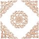 5Pcs Rubber Wooden Carved Decor Applique(WOOD-FH0001-87)-1