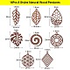 16Pcs 8 Styles Natural Wood Pendants(WOOD-CJ0001-71)-2