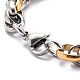 304 Stainless Steel Rope Chain Bracelet for Men Women(X-BJEW-Z011-19GP)-3