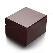 Rectangle Wooden Jewelry Boxes for Watch, with Sponge Pad Inside, Coconut Brown, 113x99x69mm(CON-M004-10)
