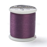MIYUKI Beading Nylon Thread B, 330 DTEX/0.203mm/0.008", for Seed Beads, #9, Purple, 0.16mm, 55 yards(50 meters)/roll(NWIR-B001-09)