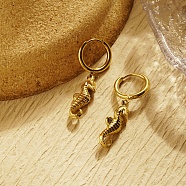 Stainless Steel Sea Horse Dangle Earrings for Women(VT1314-1)