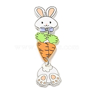 Easter Opaque Acrylic Sided Big Pendants, Rabbit, Colorful, 70x19x2.4mm, Hole: 2.3mm(MACR-D027-07C)