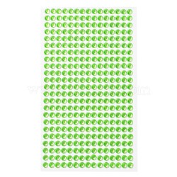 Self Adhesive Acrylic Rhinestone Stickers, Round Pattern, for DIY Scrapbooking and Craft Decoration, Light Green, 200x95mm(STIC-PW0012-01C)