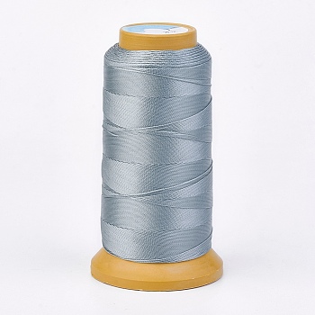 Polyester Thread, for Custom Woven Jewelry Making, Light Steel Blue, 0.2mm, about 1000m/roll