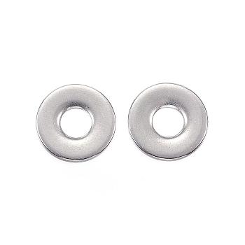 304 Stainless Steel Spacer Beads, Flat Round, Stainless Steel Color, 8.5x1.4~1.6mm, Hole: 3mm