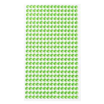 Self Adhesive Acrylic Rhinestone Stickers, Round Pattern, for DIY Scrapbooking and Craft Decoration, Light Green, 200x95mm
