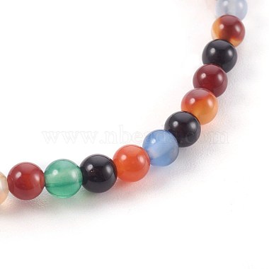Natural Color Agate Beads Stretch Bracelets(BJEW-JB04015-02)-3