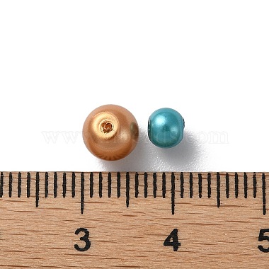 Eco-Friendly Dyed Glass Pearl Round Bead Strands(HY-X0006-4-6mm)-3