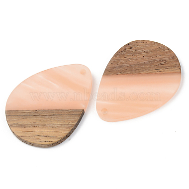 Colgantes de resina opaca y madera de nogal(RESI-S389-010A-C02)-2